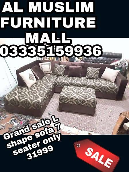 LIFE TIME QUALITY FOAM L SHAPE CORNER SOFA SET 6