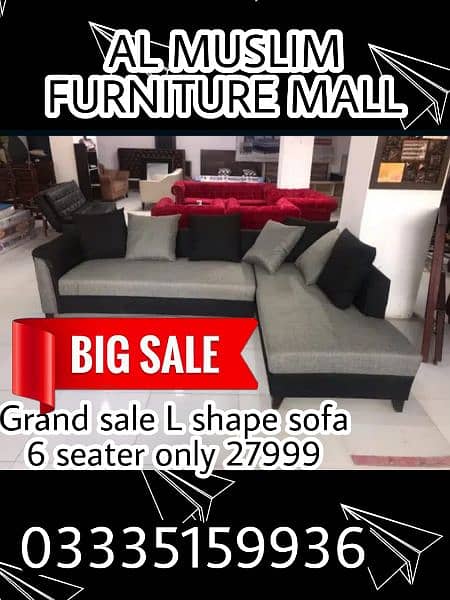 LIFE TIME QUALITY FOAM L SHAPE CORNER SOFA SET 9