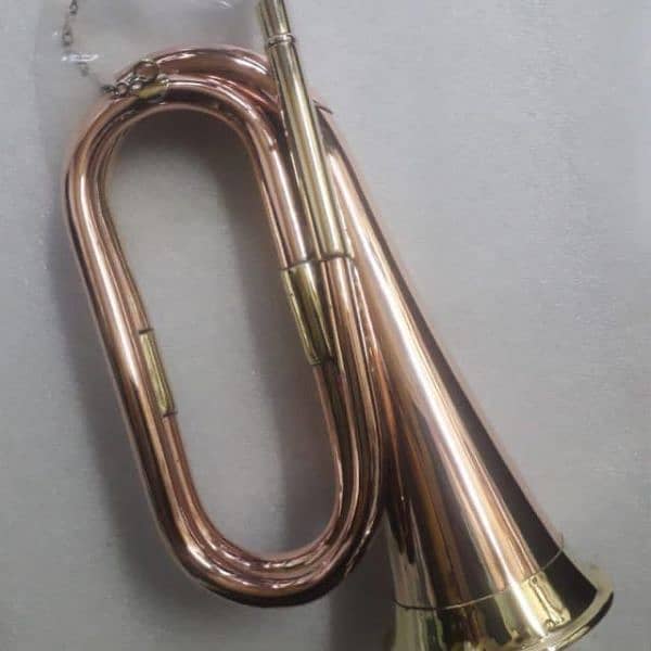 Army Bugle Gold colour B B Bugle with Case 1
