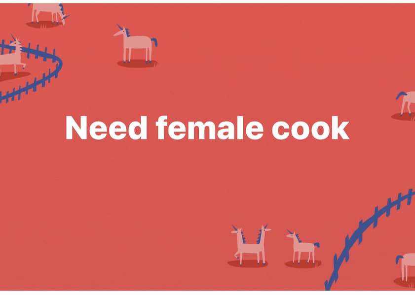 Need a female cook for home 0