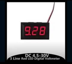 Car Digital Voltmeter DC 4.5V to 30V Digital Voltmeter Voltage Pane 0