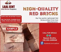 Red Bricks for Sale in Lahore APlus