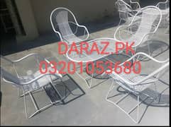 iron garden chairs table outdoor