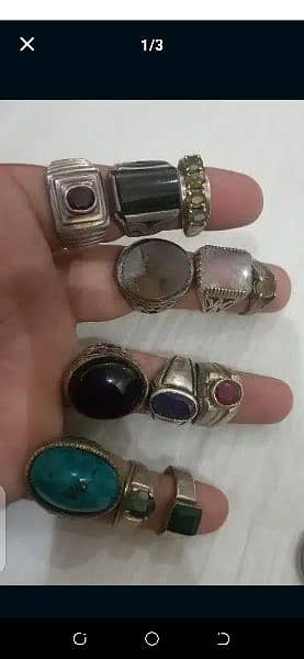 Diamond ring/Feroza/ Neelum/ Yaqoot/quartz/Sang e yasib/Moss agate 7