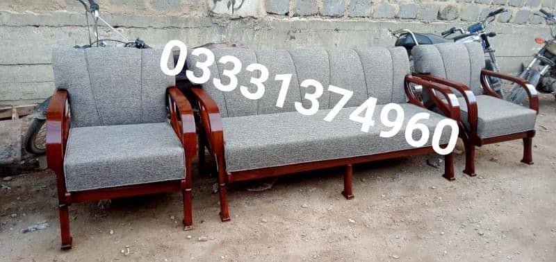 5 seeter sofa set pure sheesham wood frame 10year's warranty moltyfoam 2