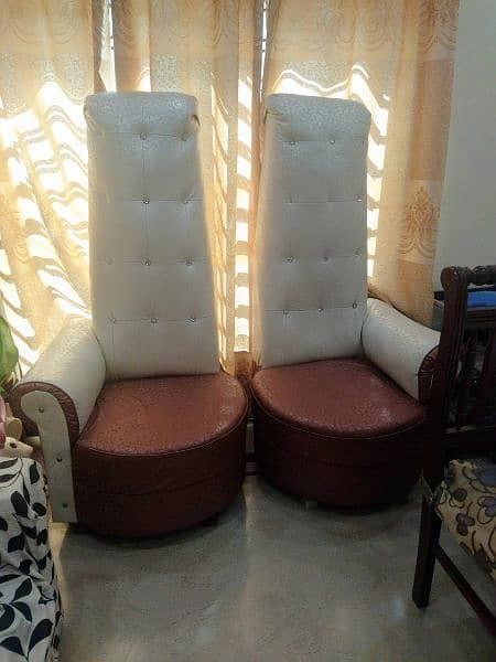 High Quality Bedroom Fancy high Chairs Pair 6
