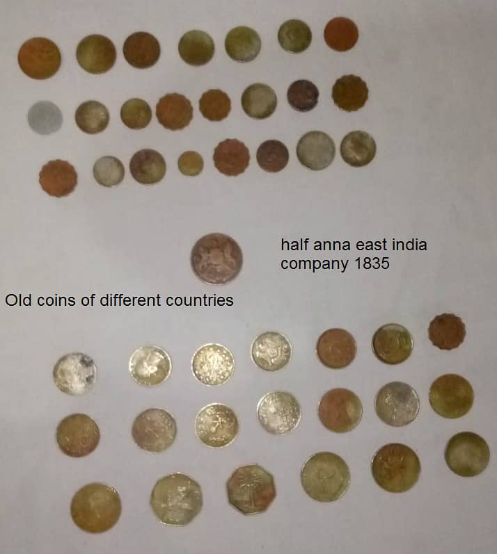 Eeast India company (HALF ANNA 1835) & 14 COUNTRIES 46 OLD COINS 2