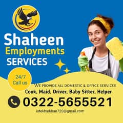 we provide Cook | Driver | Maid | Helper | Office Boy | Baby Sitter |