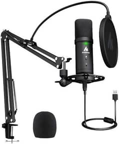 Profesional voiceover podcasting Microphon Maono USB branded Mic pm401