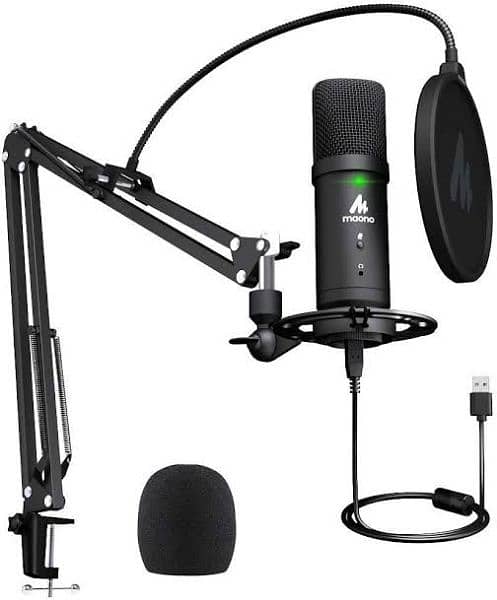 Profesional voiceover podcasting Microphon Maono USB branded Mic pm401 0
