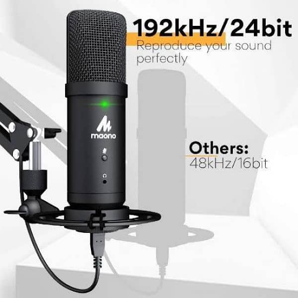 Profesional voiceover podcasting Microphon Maono USB branded Mic pm401 4