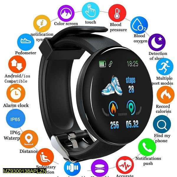 D20 Pro Smart Watch And D18 Round Dial 3