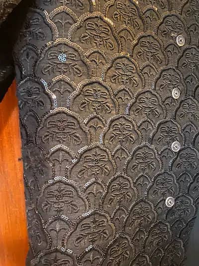 Amir Adnan Sherwani| Black| L size| New Condition| Urgent Sale 1