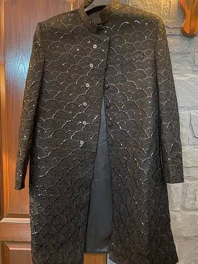 Amir Adnan Sherwani| Black| L size| New Condition| Urgent Sale 2