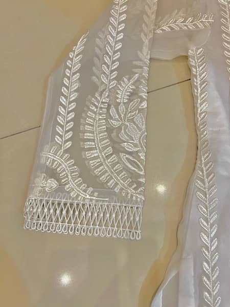 white organza suit, 3 piece 6