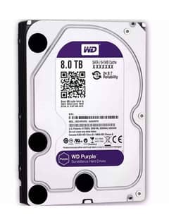 PC Hard Drives WD 8TB 3.5″ SATA Purple # Box pack #