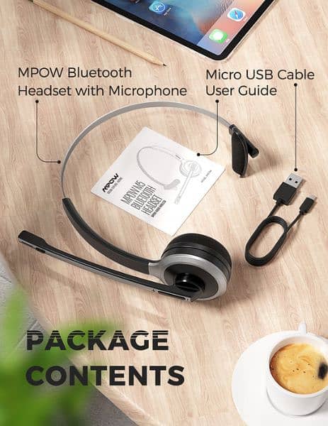 Mpow M5 trucker headset noice cancelling microphone comfortable fit 1