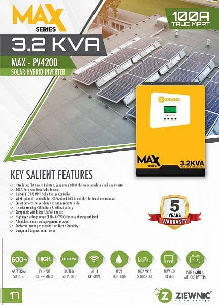 Ziewnic Solar Hybrid Inverter  MAX - PV4200 (3.2 KVA) 1
