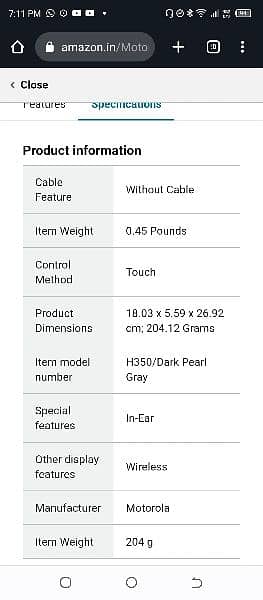 Motorola H350 Bluetooth Headset, it's like new 2