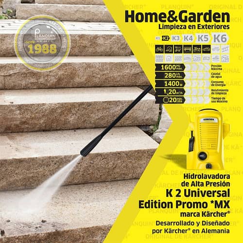 Original Karcher K2 High Pressure Car Washer - 110 Bar with Foam Lance 8