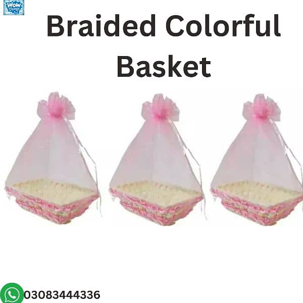 Braided Colorful Basket 1