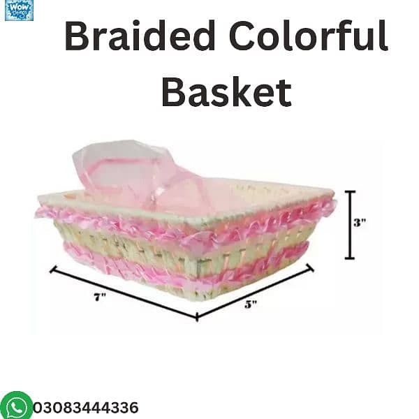 Braided Colorful Basket 4