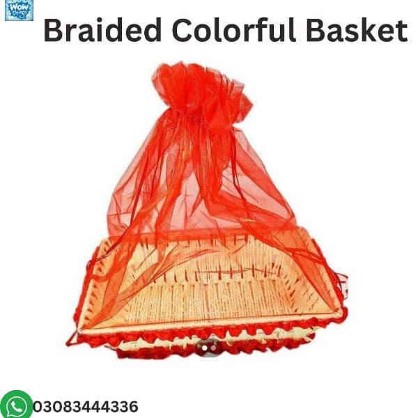 Braided Colorful Basket 5