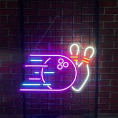 The neon signs and 3d board design home