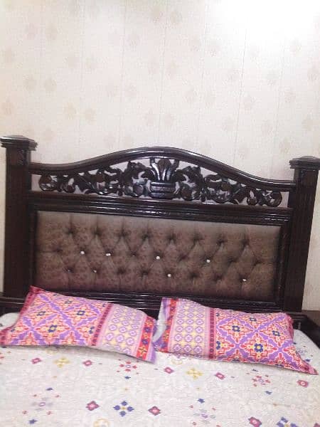 King size bed with side tables for sale 3