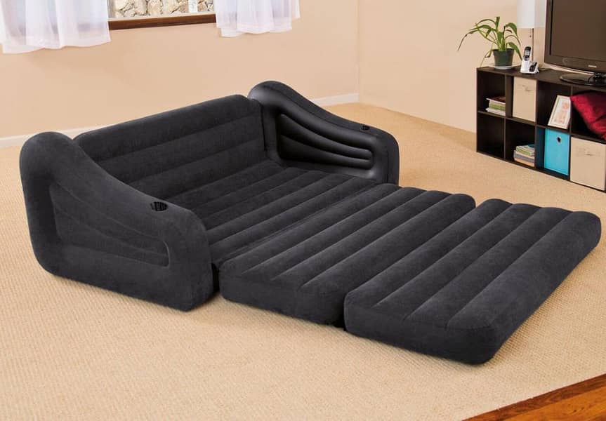 INTEX Pull-Out Sofa Double Seat 76"W x 91"L x 28"H 03020062817 2