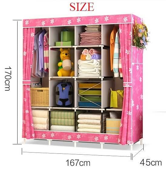 4 Door Folding Wardrobe Cupboard For Clothes 03020062817 1