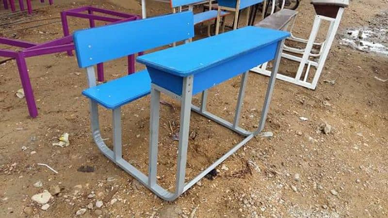 school furniture. Desk, Handle chair, chair and table,. . . . 1