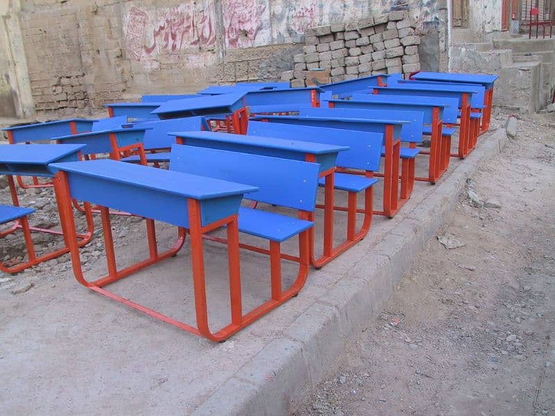 school furniture. Desk, Handle chair, chair and table,. . . . 4