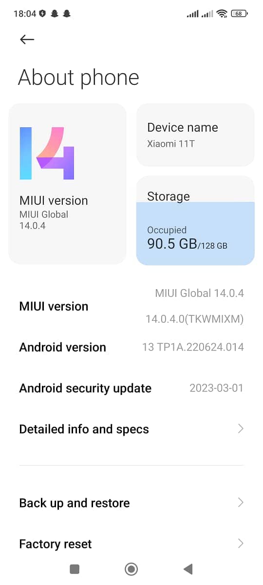 Xiaomi 11T 08+3/128 GB 1