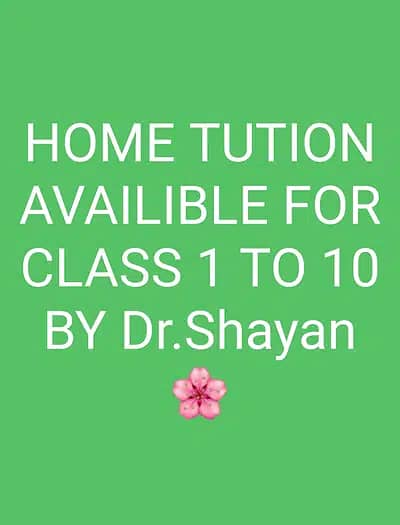 Home Tution by doctor shayan. 0