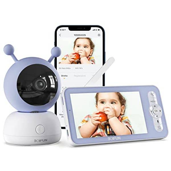 smart Baby Monitor new with wifi Camera, 5” 1080P HDScreen, 3000mAh 1