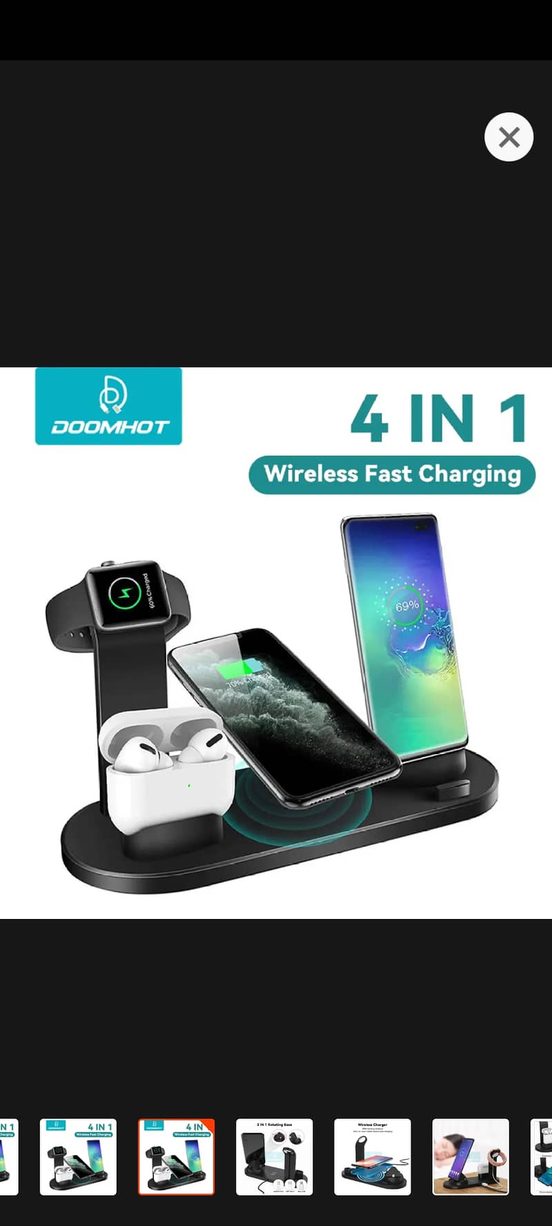 multifunctional 4 in one charging stand,also wireless charging support 1