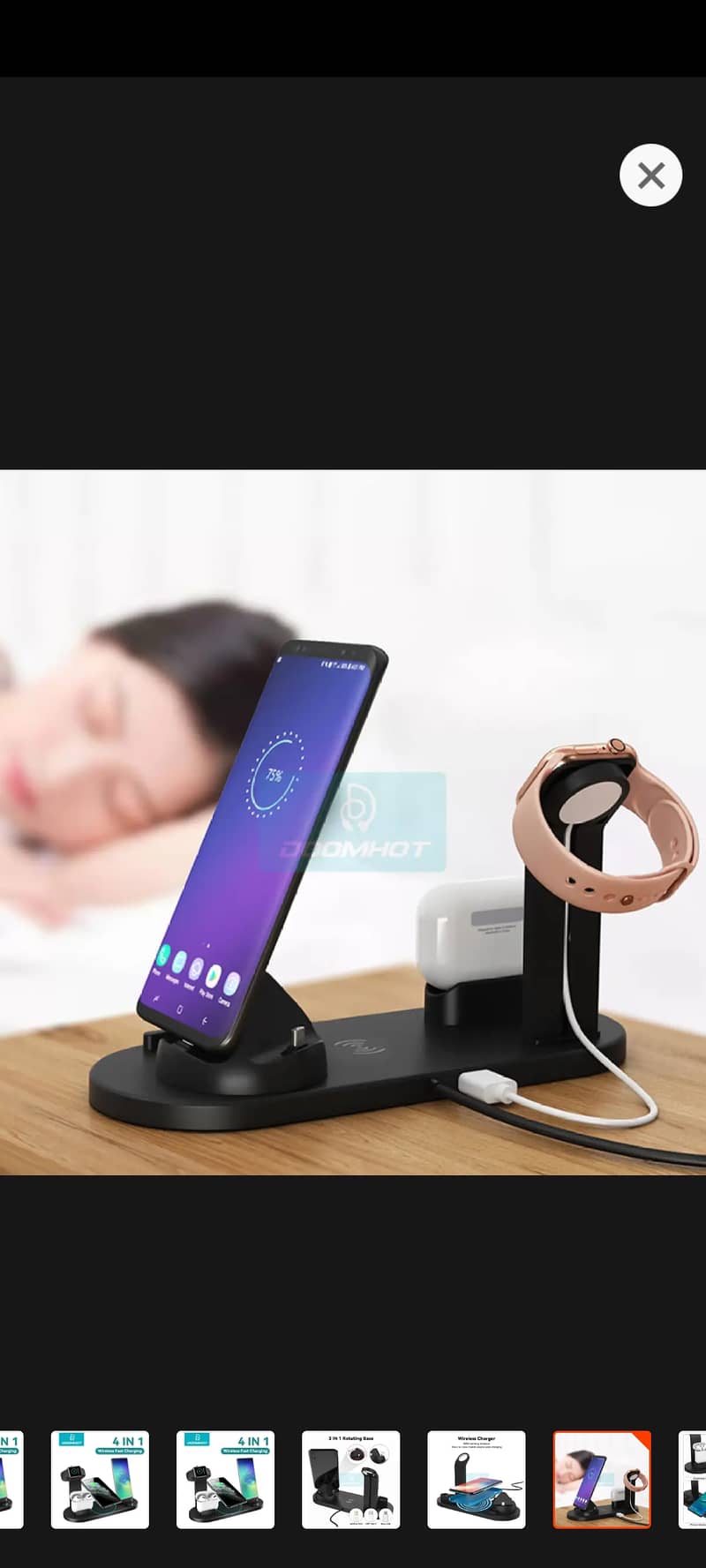 multifunctional 4 in one charging stand,also wireless charging support 2
