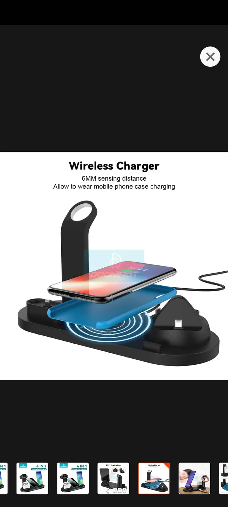 multifunctional 4 in one charging stand,also wireless charging support 3