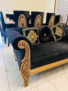 7 Seater LUXURY sofa Set for Sale Pure Wood