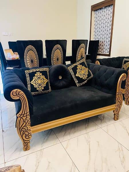 7 Seater LUXURY sofa Set for Sale Pure Wood 6