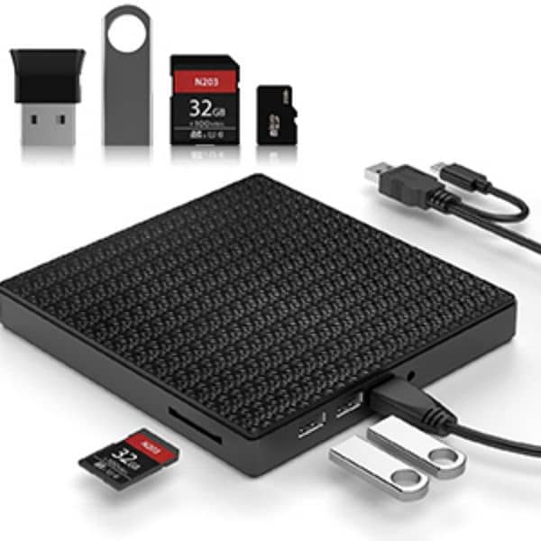 External DVD Drive,Type C usb3 with SD TF Card Reader & USB-Stick Port 0