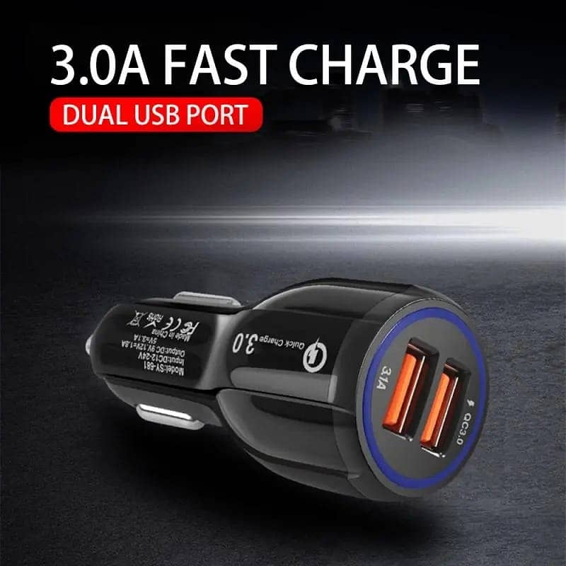 Quick Charge 3.0 Car Charger Cigarette Lighter Socket Adapter QC 3.0 D 3