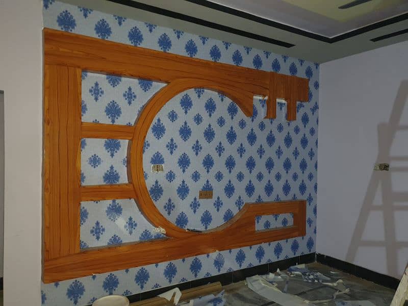 3D wallpaper, Flax wallpaper, wall art work, Signboard 1
