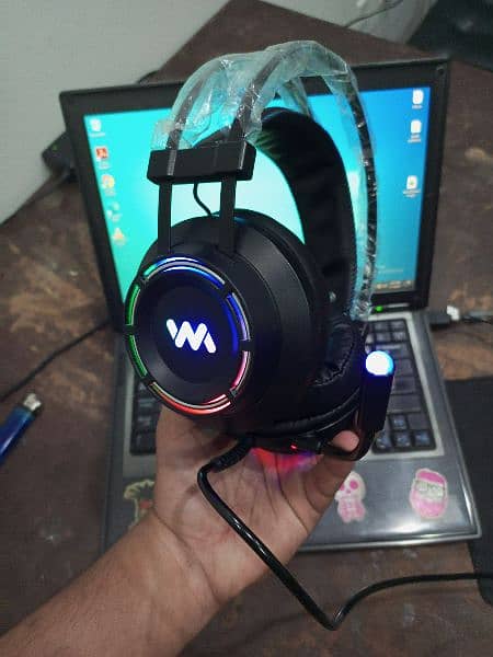 On Sale WanoMano M:9800S RGB Gaming headphones 7.1 1