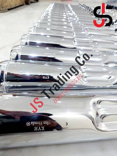 KHY Atlas Honda SC CG 125 Silencer Muffler Chrome 4