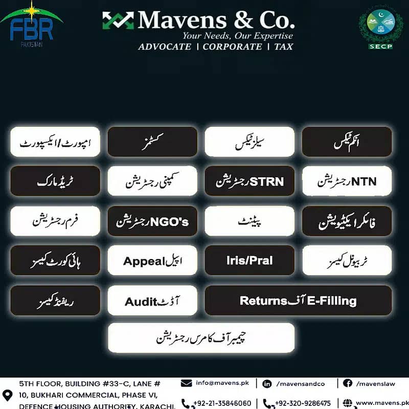 NTN Filer Sale Tax GST SECP Income Tax Chamber Of Commerce PSW PVT SRB 10