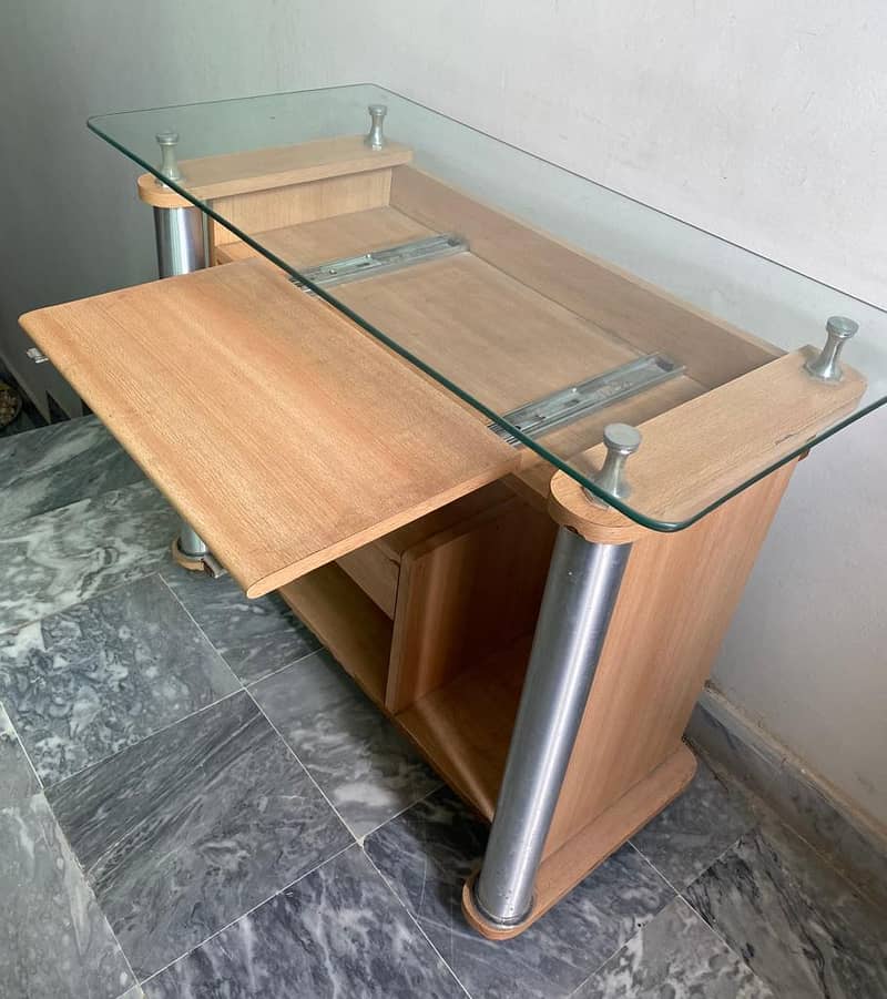 Computer Table - Modern design Glass & Wood 1