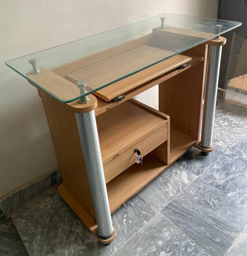 Computer Table - Modern design Glass & Wood 2