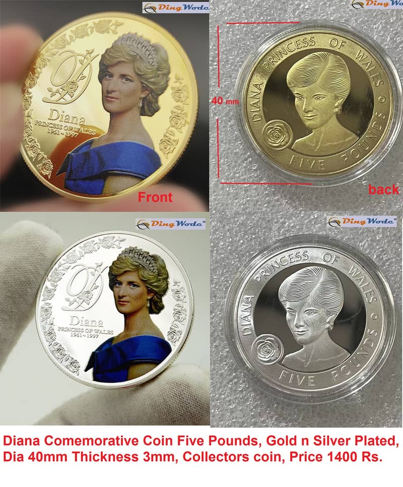 Commemorative Collectors Souvenir Coins Medals Diana British Queen 1
